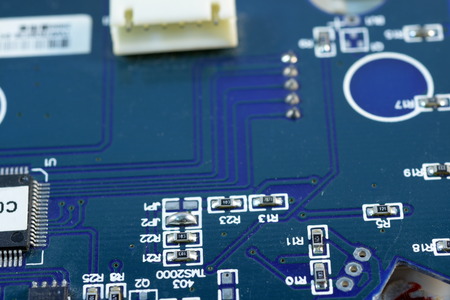 Close up electronic board