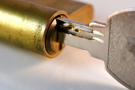 Close up keys and lock Cylinderの写真素材