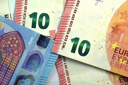 Different Close up EURO Bank note and currencyの写真素材