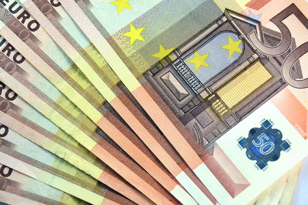 Different Close up EURO Bank note and currencyの写真素材