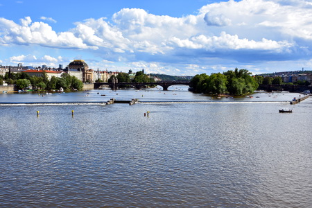 Prague City, Charles Bridge and around view, Czech Republicの写真素材