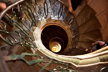 Spiral staircase at Melk Abbey, Austria