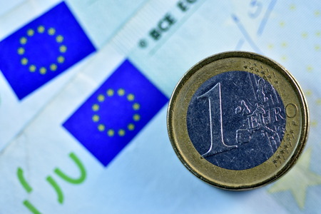 Different Close up EURO Bank note and currencyの写真素材