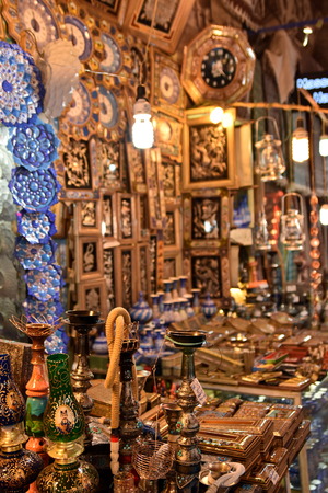 Handicraft made in Esfahan, Isfahan Grand Bazaar, Naqsh-e Jahan Square, esfahan, Iranの写真素材