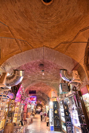 Inside Naqsh-e Jahan Square Bazaar,Esfahan, Iranのeditorial素材