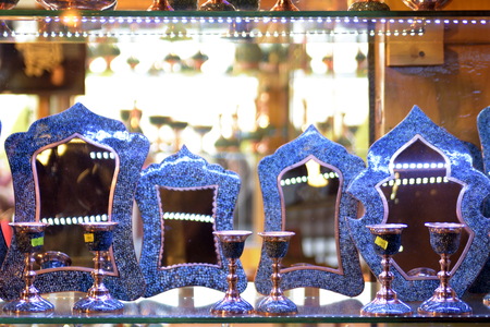 Handicraft made in Esfahan, Isfahan Grand Bazaar, Naqsh-e Jahan Square, esfahan, Iranのeditorial素材