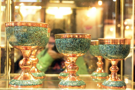 Handicraft made in Esfahan, Isfahan Grand Bazaar, Naqsh-e Jahan Square, esfahan, Iranのeditorial素材
