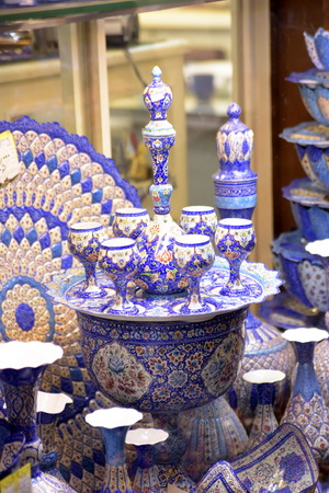 Handicraft made in Esfahan, Isfahan Grand Bazaar, Naqsh-e Jahan Square, esfahan, Iranのeditorial素材
