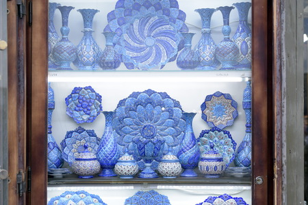 Handicraft made in Esfahan, Isfahan Grand Bazaar, Naqsh-e Jahan Square, esfahan, Iranのeditorial素材