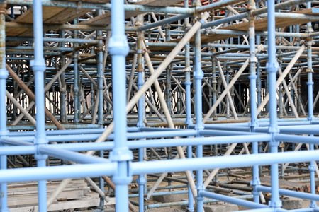 Bridge support structure piping in Dubai, United Arab Emiratesの写真素材