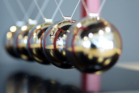 5 Balls Pendulum, Newton's cradleの写真素材