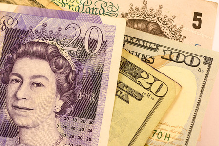 Close up USD and EUR, Dollar and Euro currency noteの写真素材