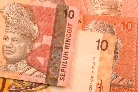 Close up Malaysia Ringgit currency note RMYの写真素材