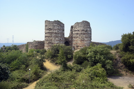 View and sight of Bosphorus and from Bosphorus cruise at the day, Istanbul, Turkeyの写真素材