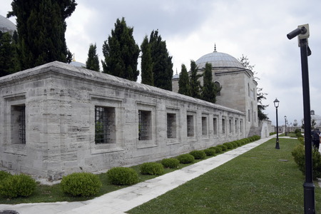 ISTANBUL, TURKEY - AUGUST 08, 2017: The SÃ¼leymaniye Mosque, in Turkish SÃ¼leymaniye Camii the second largest mosque in the Istanbul and one the best tourist spot in the city.のeditorial素材