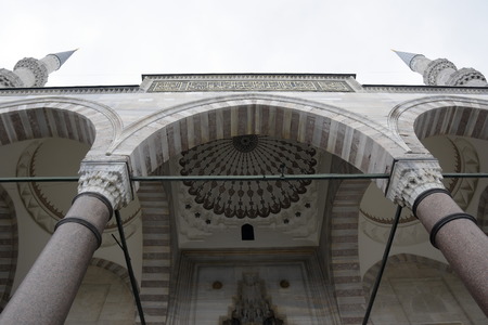 ISTANBUL, TURKEY - AUGUST 08, 2017: The SÃ¼leymaniye Mosque, in Turkish SÃ¼leymaniye Camii the second largest mosque in the Istanbul and one the best tourist spot in the city.のeditorial素材