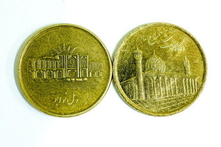 Close-up Iranian banknote and currency, Rials, Islamic Republic of Iranの写真素材