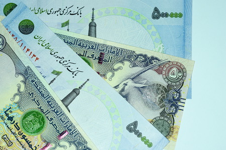 Close up Banknote and Currency Bills and Coinsの写真素材