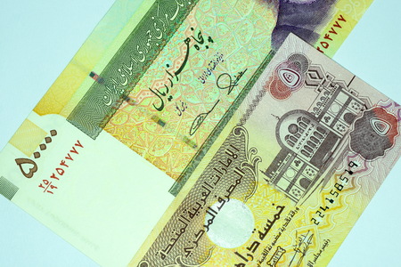 Close up Banknote and Currency Bills and Coinsの写真素材