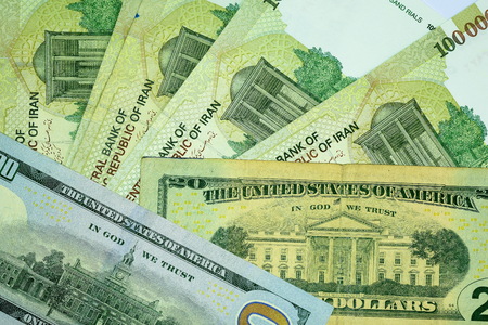 Close up Banknote and Currency Bills and Coinsの写真素材