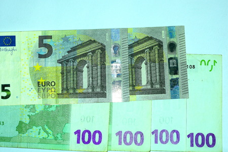 Close up Banknote and Currency Bills and Coins