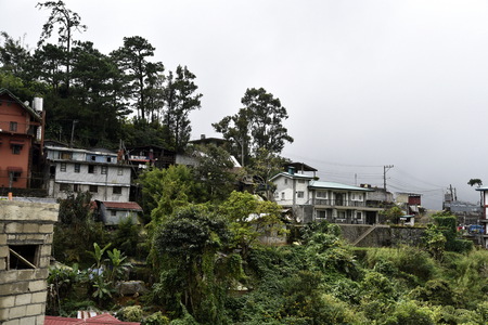 BAGUIO CITY, PHILIPPINES, DECEMBER 13, 2017, SM Store Shopping mall and city view from top of the Building, the summer Capital of Philippinesのeditorial素材