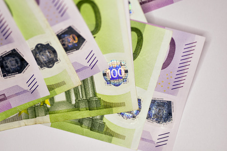 Close-up Euro currency note, European Union currency