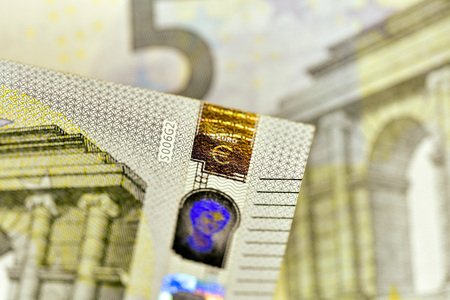 Close-up Euro currency note, European Union currencyの写真素材