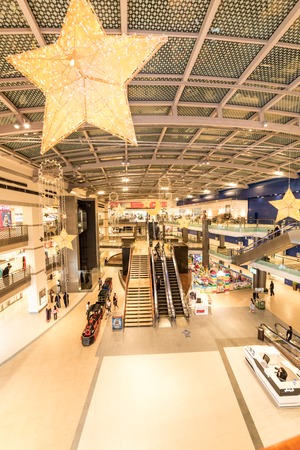 Dubai, United Arab Emirates â June 11, 2018, Dubai Festival City Mall located at Festival City district, during the Ramadan there is lot of decoration and offers.のeditorial素材