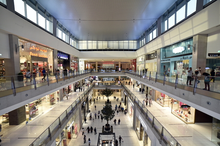 Dubai, United Arab Emirates â July 23, 2018, The Dubai Mall located in Downtown Dubai,  biggest Mall In UAE, With a total internal floor area of 5.9 million sq ft.のeditorial素材