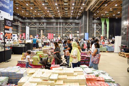 Dubai Studio City, Dubai, United Arab Emirates, October 19, 2018, Big Bad Wolf Book Sale Expo over 3M new books for sale with big discounts in Dubaiのeditorial素材