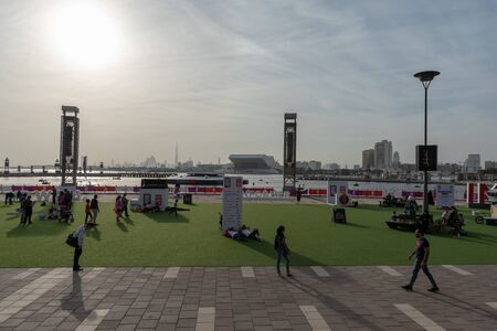 Dubai, United Arab Emirates â November 16, 2018, Dubai Festival City Mall located at Festival City district, during the Ramadan there is lot of decoration and offers.のeditorial素材