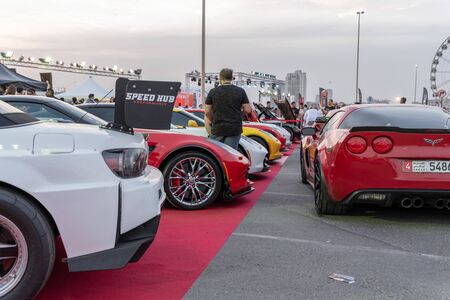 November 16, 2018, Gulf Car Festival, Dubai, United Arab Emirates, it's 3 days event to inspire participation of around 1200 to 1500 cars, biggest outdoor car show in regionのeditorial素材