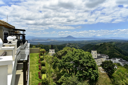 skyline view around Tagaytay city Hightland at the day, Philippinesの写真素材