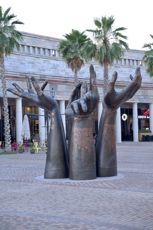 Dubai Parks and resor, Dubai, United Arab Emirates, May 24, 2019, The India Gate area at the Riverland Dubaiのeditorial素材