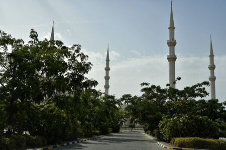 Grand Sheikh Zayed Mosque, Fujairah, United Arab Emirates, June 4, 2019. view of the mosque in the...
