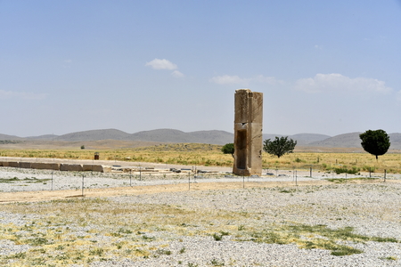 Pasargadae, Shiraz, Fars Province, Iran, June 22, 2019,The Private Palace, build to serve as the principal public palace for Cyrus and his courtのeditorial素材