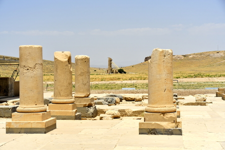 Pasargadae, Shiraz, Fars Province, Iran, June 22, 2019,The Private Palace, build to serve as the principal public palace for Cyrus and his courtのeditorial素材