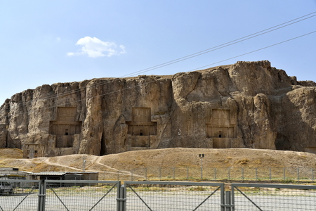 Naqsh-e Rostam, Shiraz, Fars Province, Iran, June 22, 2019, the view of Naqsh-e Rostam near the...