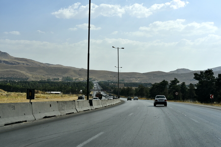 Quran Gate (Darvazeh-e Quran), Shiraz, Fars Province, Iran, June 22, 2019 the the aerial view of Shiraz cityのeditorial素材