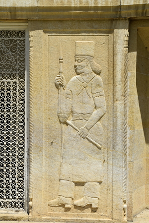Eram Garden(BÄgh-e Eram), Shiraz, Fars Province, Iran, 23 July, 2019, the view of main Palace(ARG) inside the Eram Garden, its made by Qashqai tribeのeditorial素材