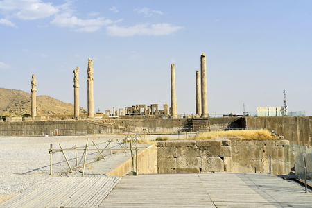 Persepolis, capital of the Achaemenid Empire, Shiraz, Fars, Iran, June 24, 2019, The gate of all nations ( All lands) in Persepolisのeditorial素材