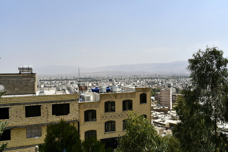 Shiraz, Fars Province, Iran, June 24, 2019 the the aerial view of Shiraz cityのeditorial素材