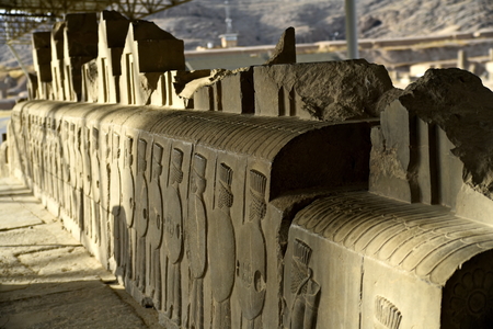 Persepolis, capital of the Achaemenid Empire, Shiraz, Fars, Iran, June 24, 2019, The Harem of Xerxes at the Persepolisのeditorial素材