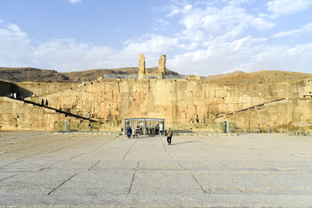 Persepolis, capital of the Achaemenid Empire, Shiraz, Fars, Iran, June 24, 2019, The entrance of Persepolis areaのeditorial素材