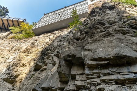 Around Sulfur baths area, colorful building and bridges in the Old Town of Tbilisi,October 21, 2019, Republic of Georgia.のeditorial素材