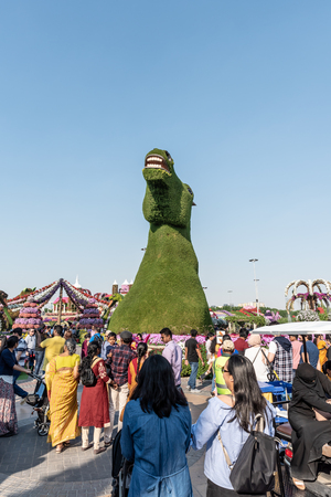 Dubai, United Arab Emirates, December 01, 2019, Dubai Miracle Garden located in the district of Dubailand is one of a kind in the region and the world for such a unique display and extravagant outdoor recreational destination visited by lot of people in wのeditorial素材