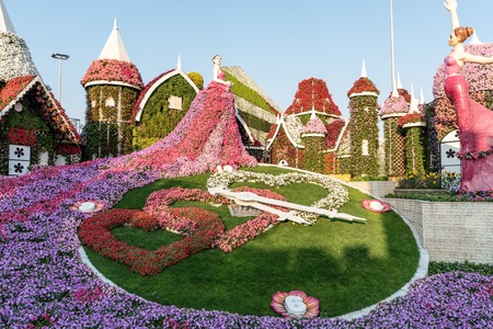 Dubai, United Arab Emirates, December 01, 2019, Dubai Miracle Garden located in the district of Dubailand is one of a kind in the region and the world for such a unique display and extravagant outdoor recreational destination visited by lot of people in wのeditorial素材