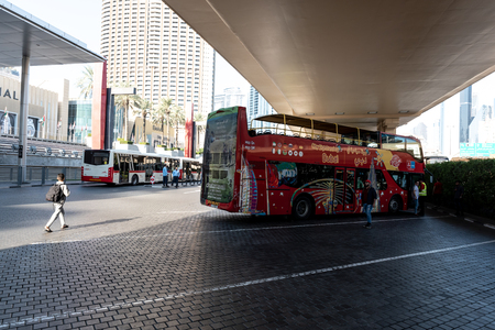 The Dubai Mall Tourist Bus station, Dubai, United Arab Emirates, December 02/ 2019