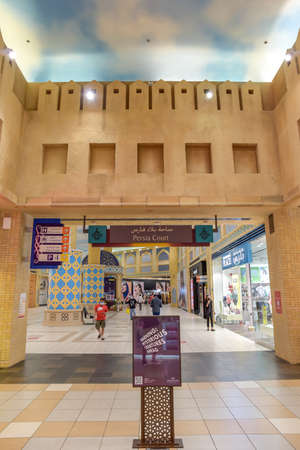 Ibn Battuta Mall, Dubai, United Arab Emirates, March 29, 2021, the interior of Ibn Battuta Mall is one of the most beautiful shopping malls in Dubai, Included of 5 Courts as China, India, Egypt, Persia, Tunisia and Andalusiaのeditorial素材